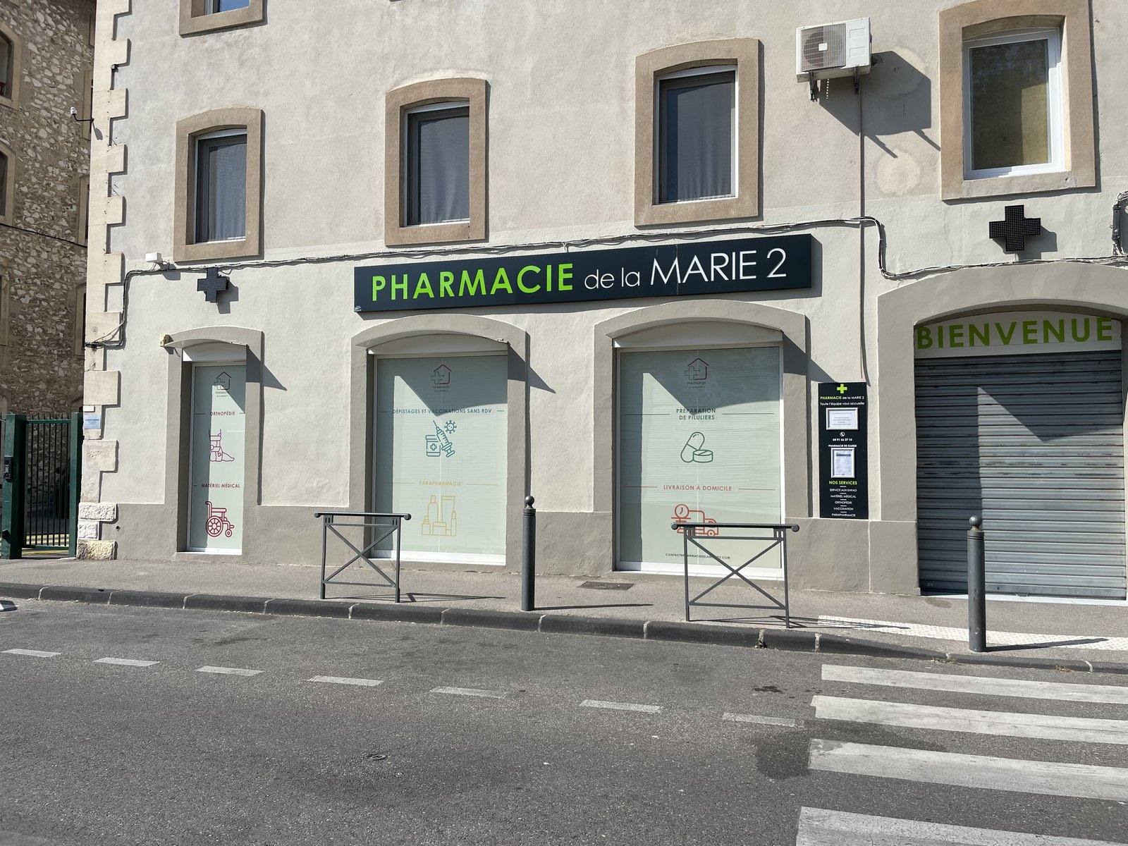 Façade de la Pharmacie de la Marie 2 à Marseille